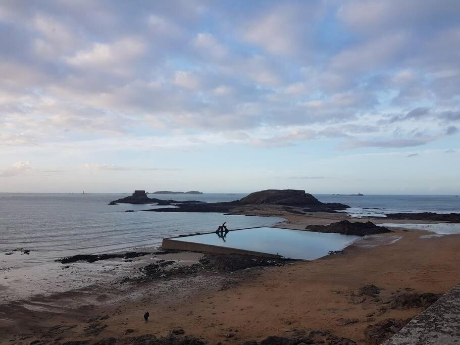 Vue Mer Pour Une Escale En Baie Du Mt-St-Michel Cherrueix Exteriér fotografie