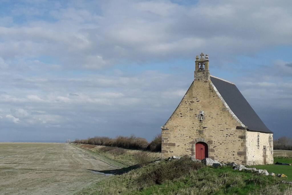 Vue Mer Pour Une Escale En Baie Du Mt-St-Michel Cherrueix Exteriér fotografie
