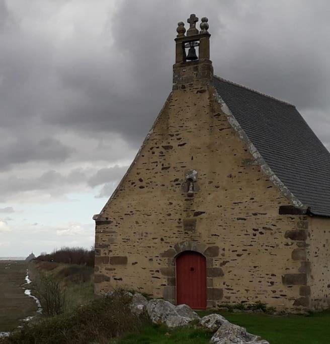 Vue Mer Pour Une Escale En Baie Du Mt-St-Michel Cherrueix Exteriér fotografie
